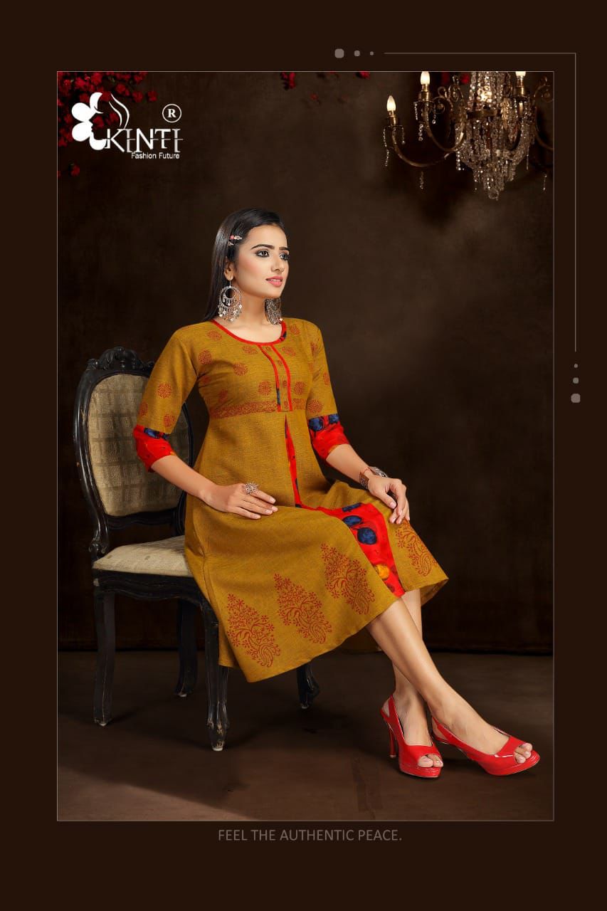 Kinti Colour Fountain 3 Fancy Ethnic Wear Rayon Anarkali Kurti Collection
